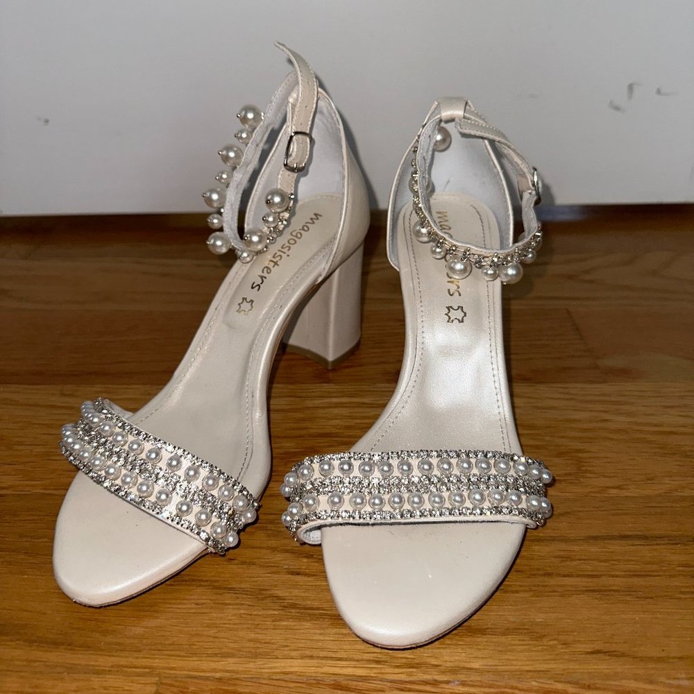 Pearl & Ivory Custom Wedding Shoes - Size 7-7.5